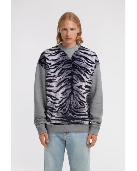 Roberto Cavalli Multicolor Zebra Print Sweatshirt for men