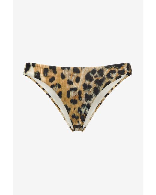 Roberto Cavalli Natural Slip Bikini Jaguar Skin