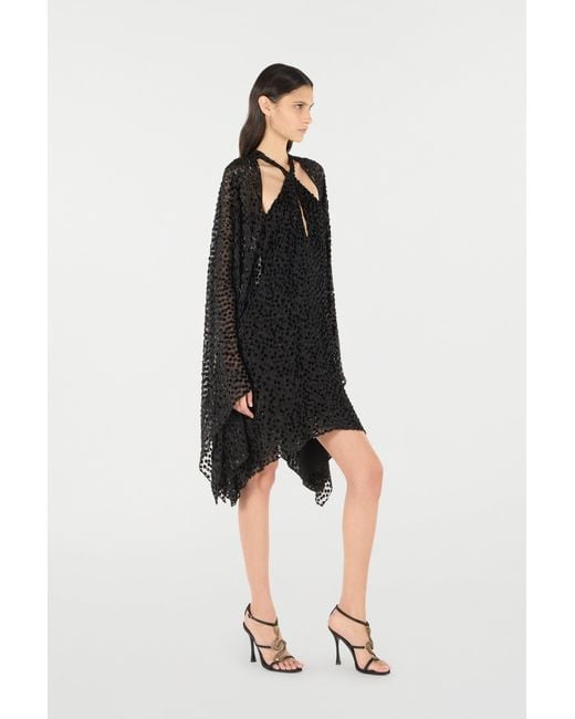 Roberto Cavalli Black Polka-Dot Caftan