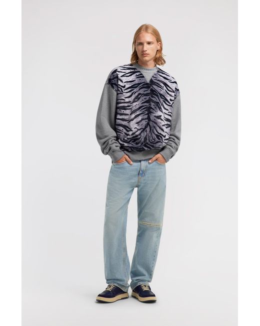 Roberto Cavalli Multicolor Zebra Print Sweatshirt for men