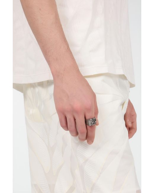 Roberto Cavalli Gray Serpentine Ring for men