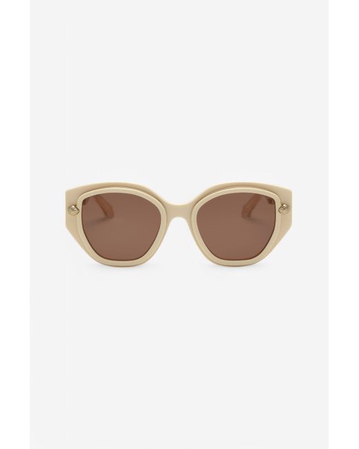 Roberto Cavalli Multicolor Wide And Feminine Front Sunglasses With Double Ring Decoration