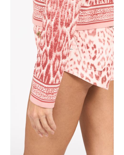 Roberto Cavalli Pink Jaguar Cardigan
