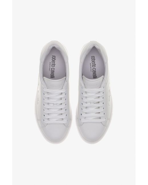 Roberto Cavalli White Sneakers With Signature