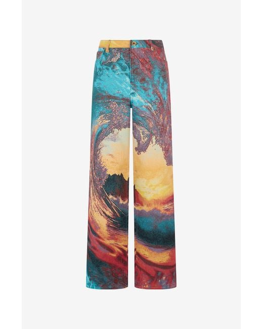 Roberto Cavalli White Itaca Print Trousers
