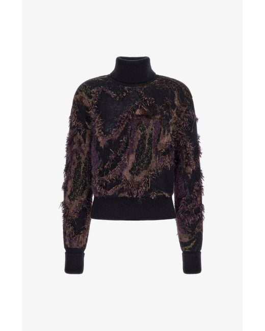 Roberto Cavalli Black Turtleneck Sweater