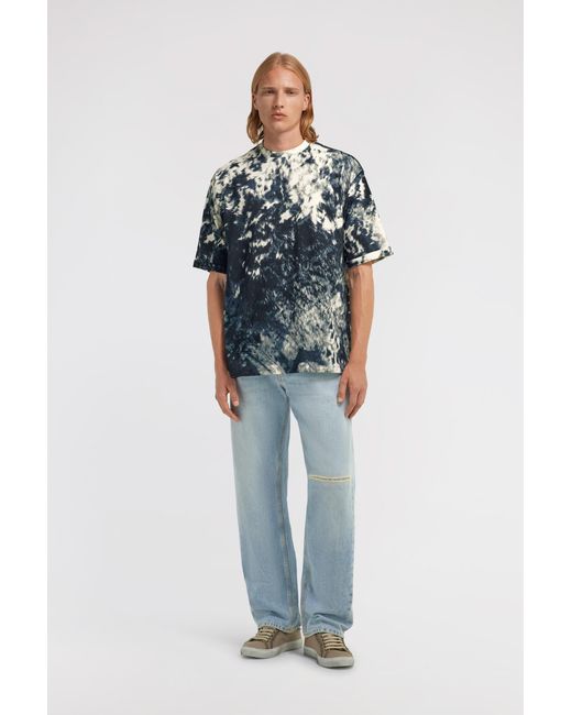 Roberto Cavalli Blue Appaloosa Print T-Shirt for men