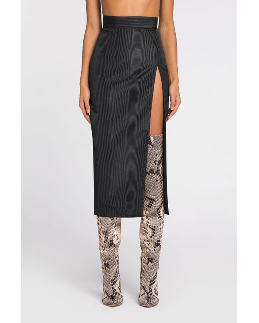 Jupe Crayon Fendue Roberto Cavalli en coloris Black