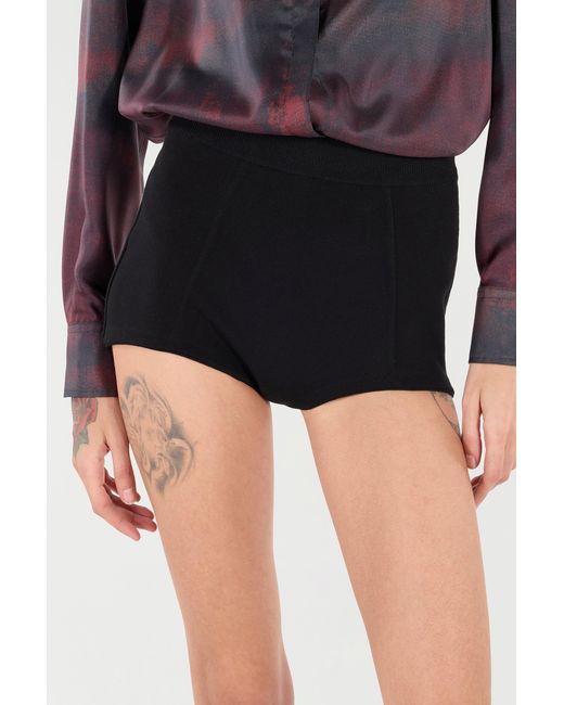 Roberto Cavalli Black High-Rise Shorts