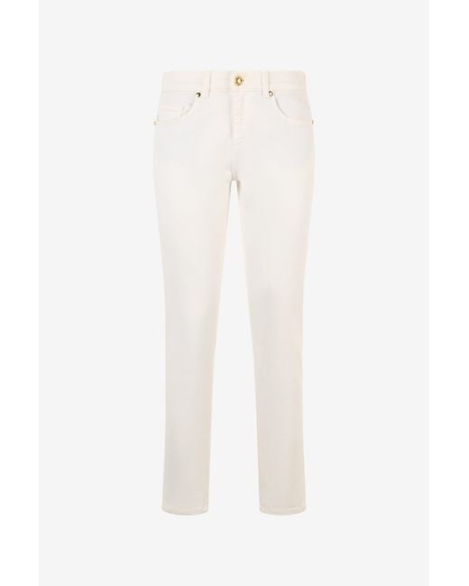Roberto Cavalli White Straight-Leg Pants