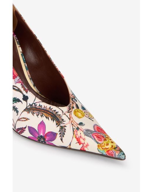 Roberto Cavalli Multicolor Florentine Flower Print Pump