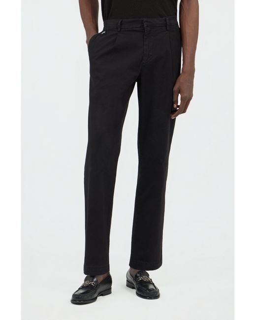 Roberto Cavalli Black Pleated Trousers for men