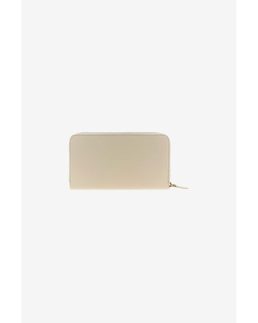 Roberto Cavalli Natural Wallet With Monogram Rc And Zip