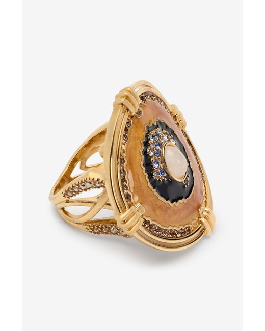 Roberto Cavalli Metallic Butterfly Ring And Ocean