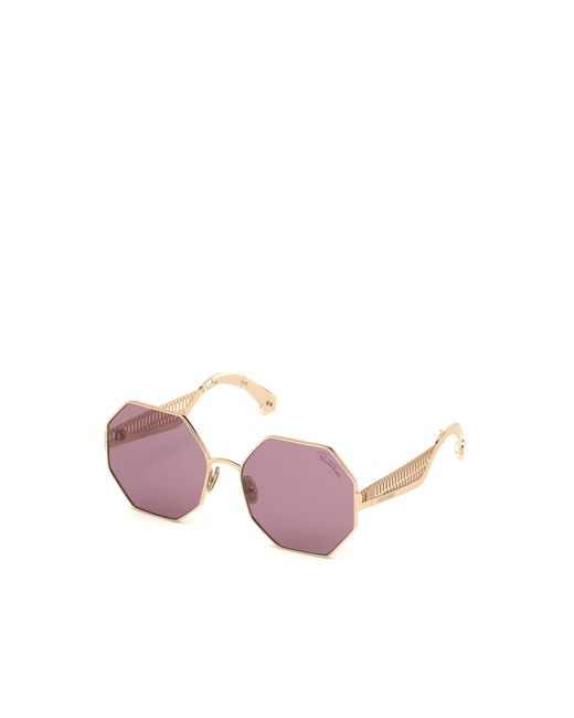 Roberto Cavalli Pink Geometric "Snake" Sunglasses