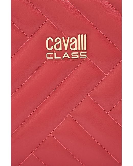 Roberto Cavalli Red Bag With Cavalli Class Chain Shoulder Strap