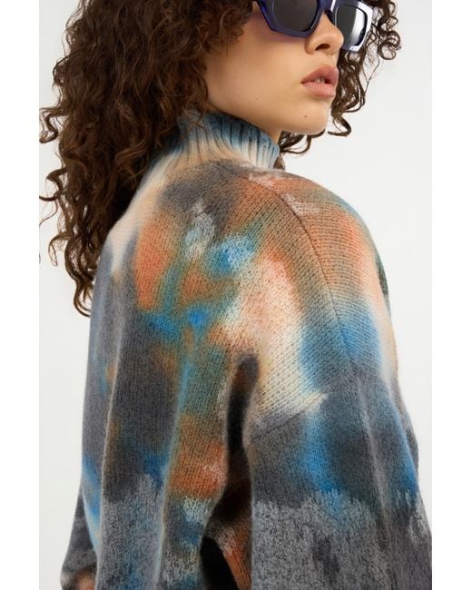 Pull Imprimé Rusty Stain Roberto Cavalli en coloris Blue