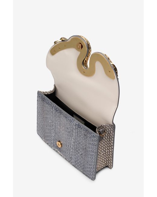 Borsa Serpentine di Roberto Cavalli in Gray