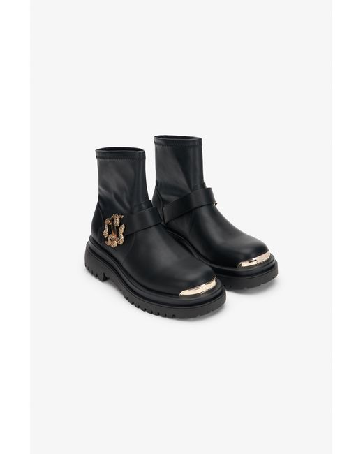 Roberto Cavalli Black Ankle Boots