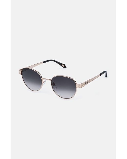 Roberto Cavalli Blue Geometrical Metal Frame