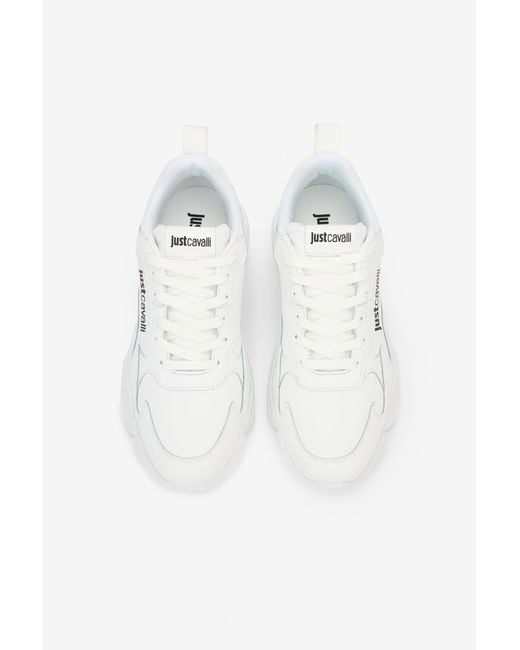 Roberto Cavalli White Sneakers With Logo for men