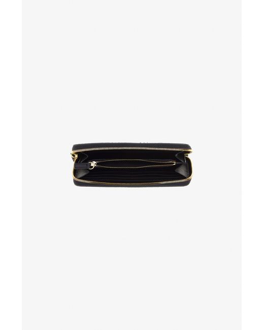 Roberto Cavalli Black Logo-Print Leather Wallet