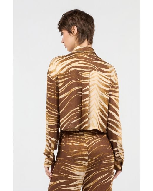 Roberto Cavalli Natural Barb Print Shirt