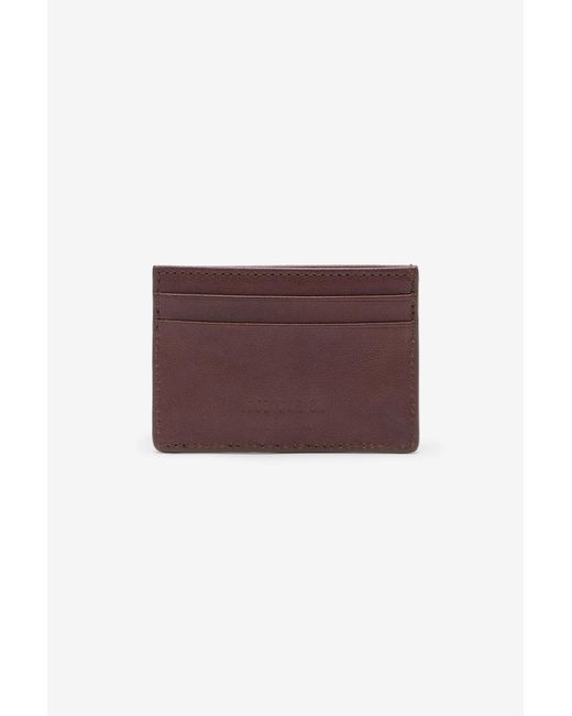 Roberto Cavalli Purple Vintage Leather Flat Card Holder for men
