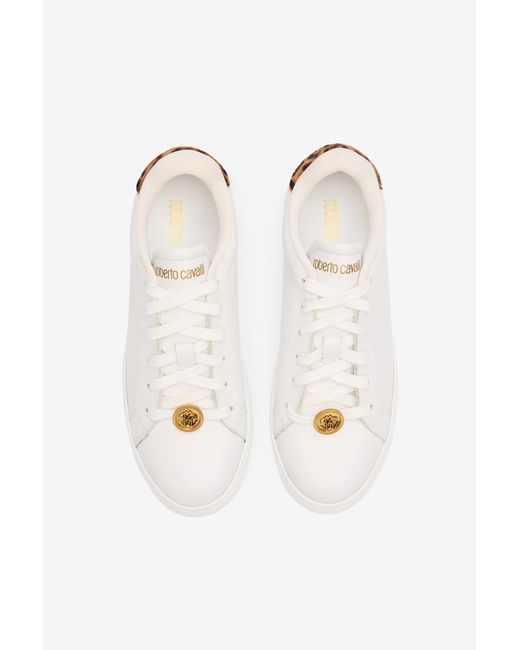 Zapatillas Con Talón Piel De Jaguar Roberto Cavalli de color Multicolor