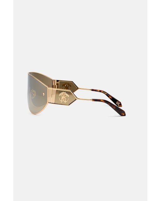 Roberto Cavalli Natural Wide Mask Embellsihed By Two Small Fangs