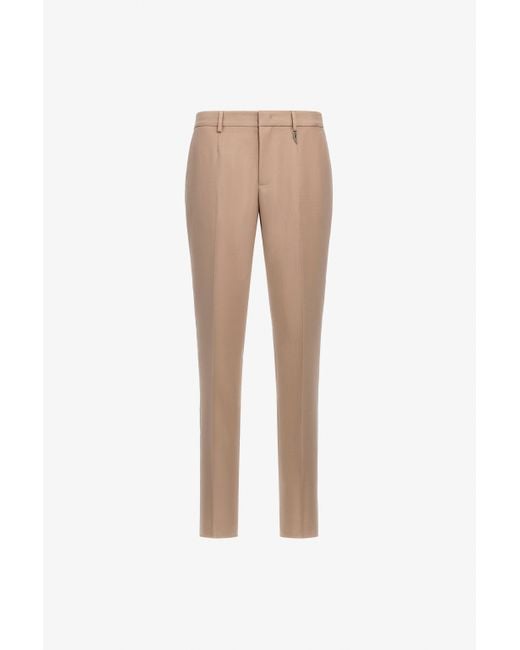 Roberto Cavalli White Tailored Pants With Fang for men