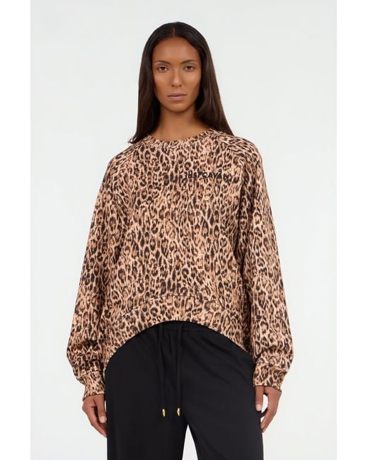 Roberto Cavalli Multicolor Leopard Print Sweatshirt