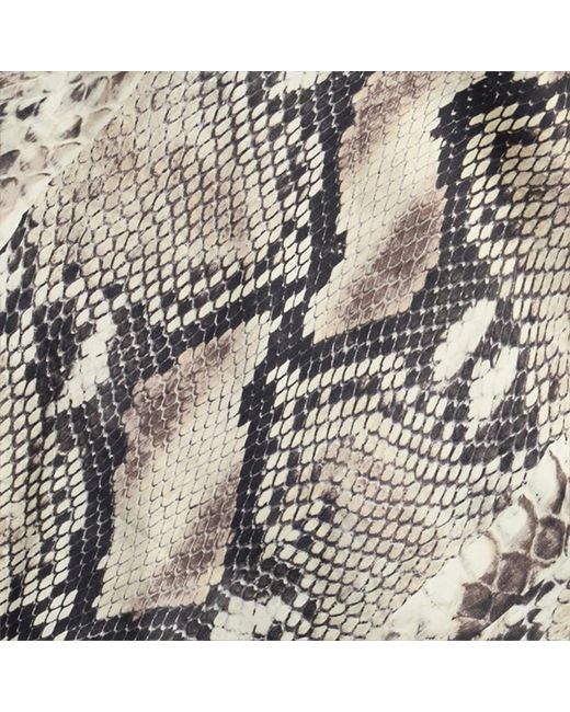 Roberto Cavalli White Silk Top With Python Print