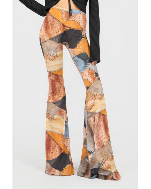 Roberto Cavalli Multicolor Patchwork Print Trousers
