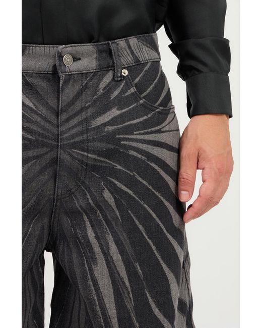 Roberto Cavalli Bermuda Shorts Mit Ray Of Print in Gray für Herren