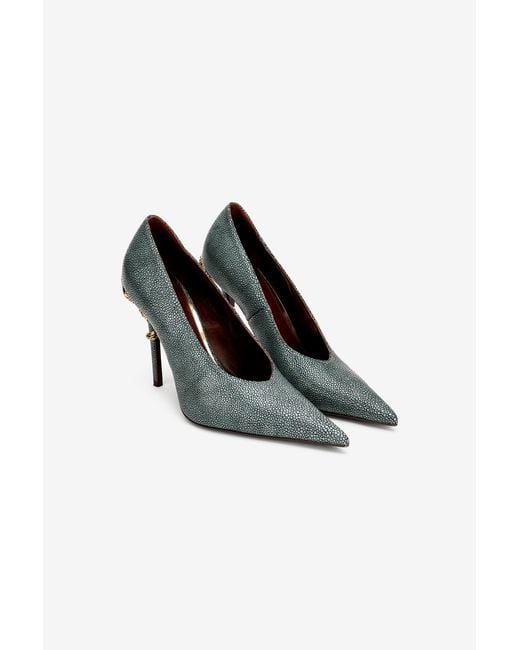 Roberto Cavalli Black Pumps Serpentine