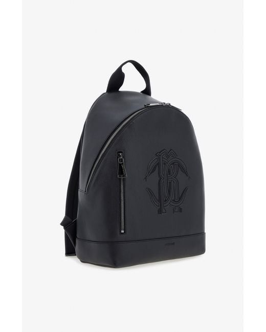 Roberto Cavalli Blue Rc Logo Backpack for men