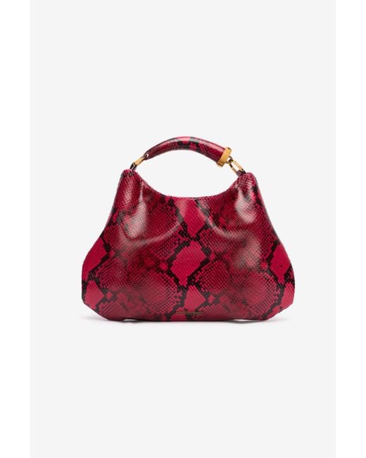 Roberto Cavalli Multicolor Python-Print Hobo Bag