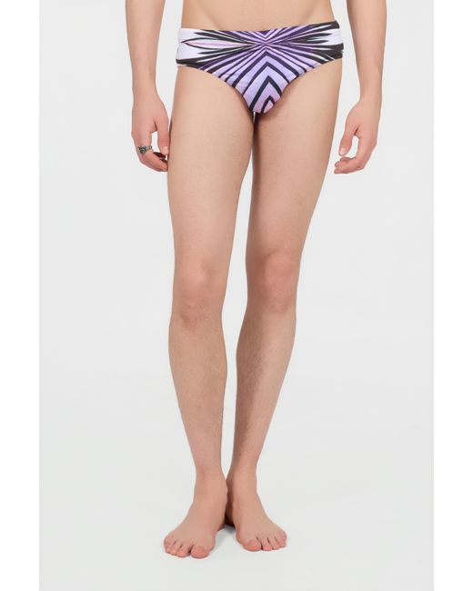 Roberto Cavalli Blue Ray Of Paradise Print Swimsuit Bottom for men