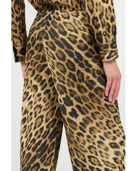 Roberto Cavalli Multicolor Leopard Print Palazzo Pants