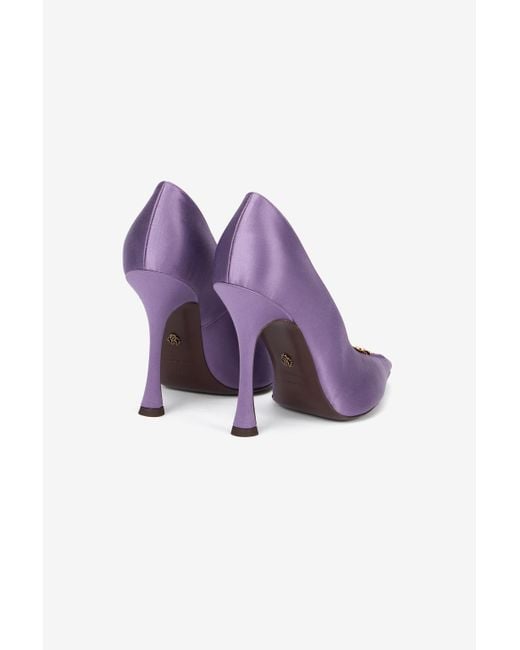 Roberto Cavalli Purple Lilac Pumps With Leaf Insert