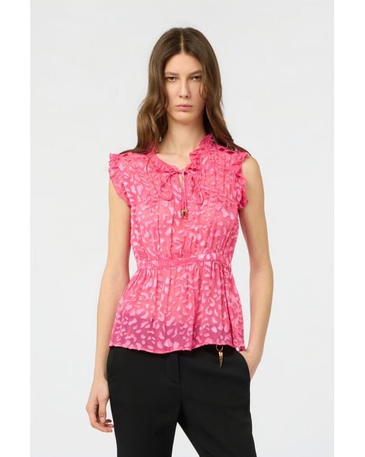Roberto Cavalli Pink Tone-On-Tone Leopard Shirt
