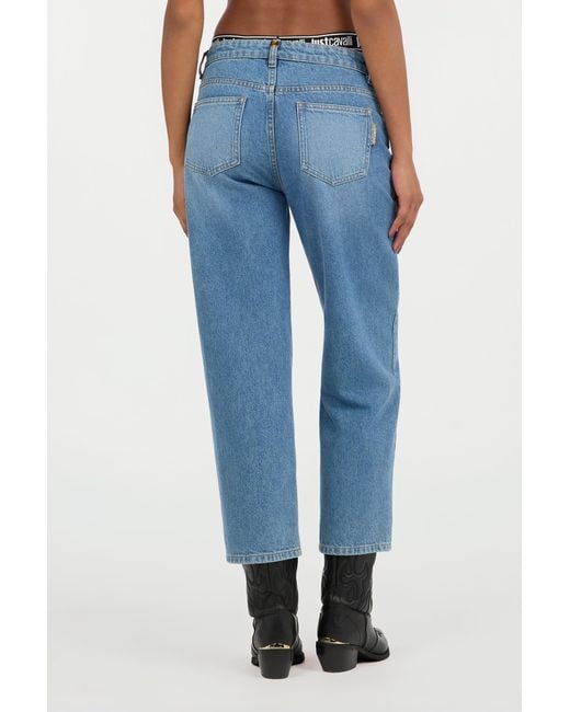 Roberto Cavalli Blue Cropped Jeans