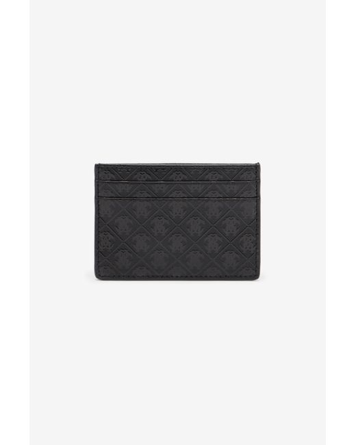 Roberto Cavalli Black Card Holder With All-Over Mirror Snake Monogram for men