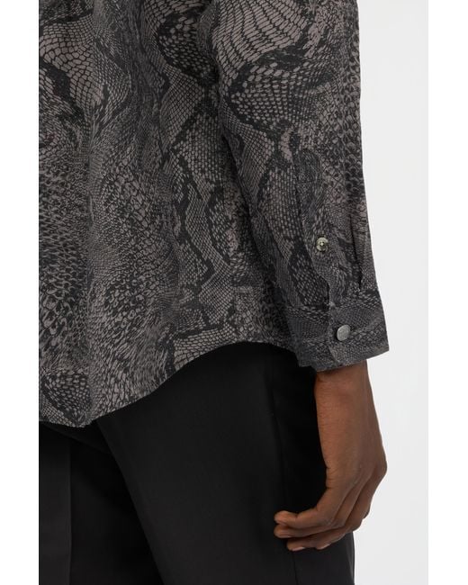 Roberto Cavalli Black Python Print Shirt for men