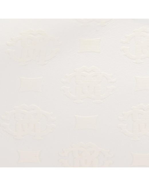 Roberto Cavalli White Sneakers With All-Over Rc Monogram