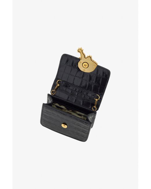 Roberto Cavalli Black Mini Roar Bag