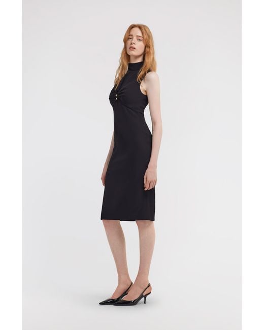 Roberto Cavalli Black Rc Logo Dress