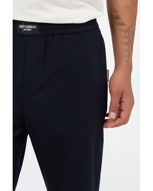 Roberto Cavalli Blue Soft Trousers for men