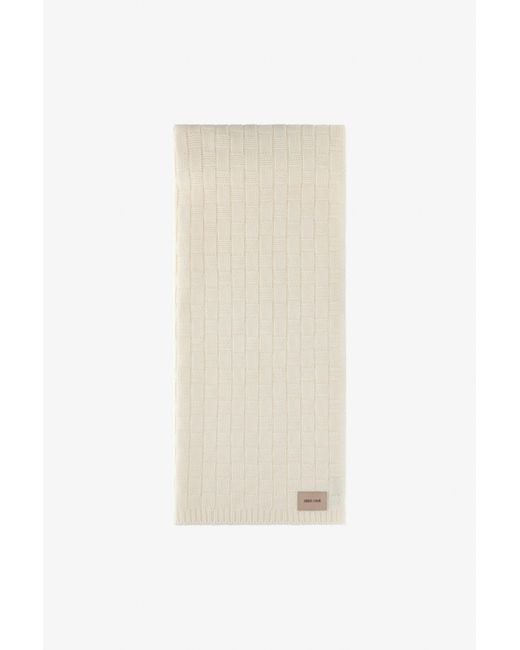 Roberto Cavalli White Alpaca Blend Scarf With Branded Tag for men
